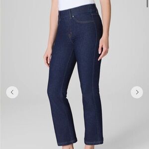 SPANX Indigo Kick Flare Leg raw indigo Women's Jeans NWT smoke free home